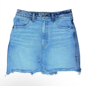 Abercrombie & Fitch light blue ultra high rise denim mini skirt